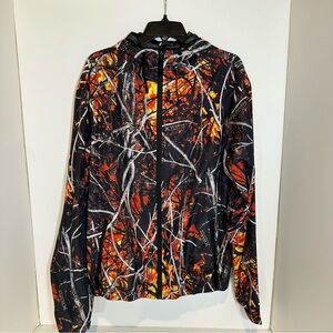 Moonshine Camo lightweight orange, yellow, red  jacket wind breaker Men’s size M